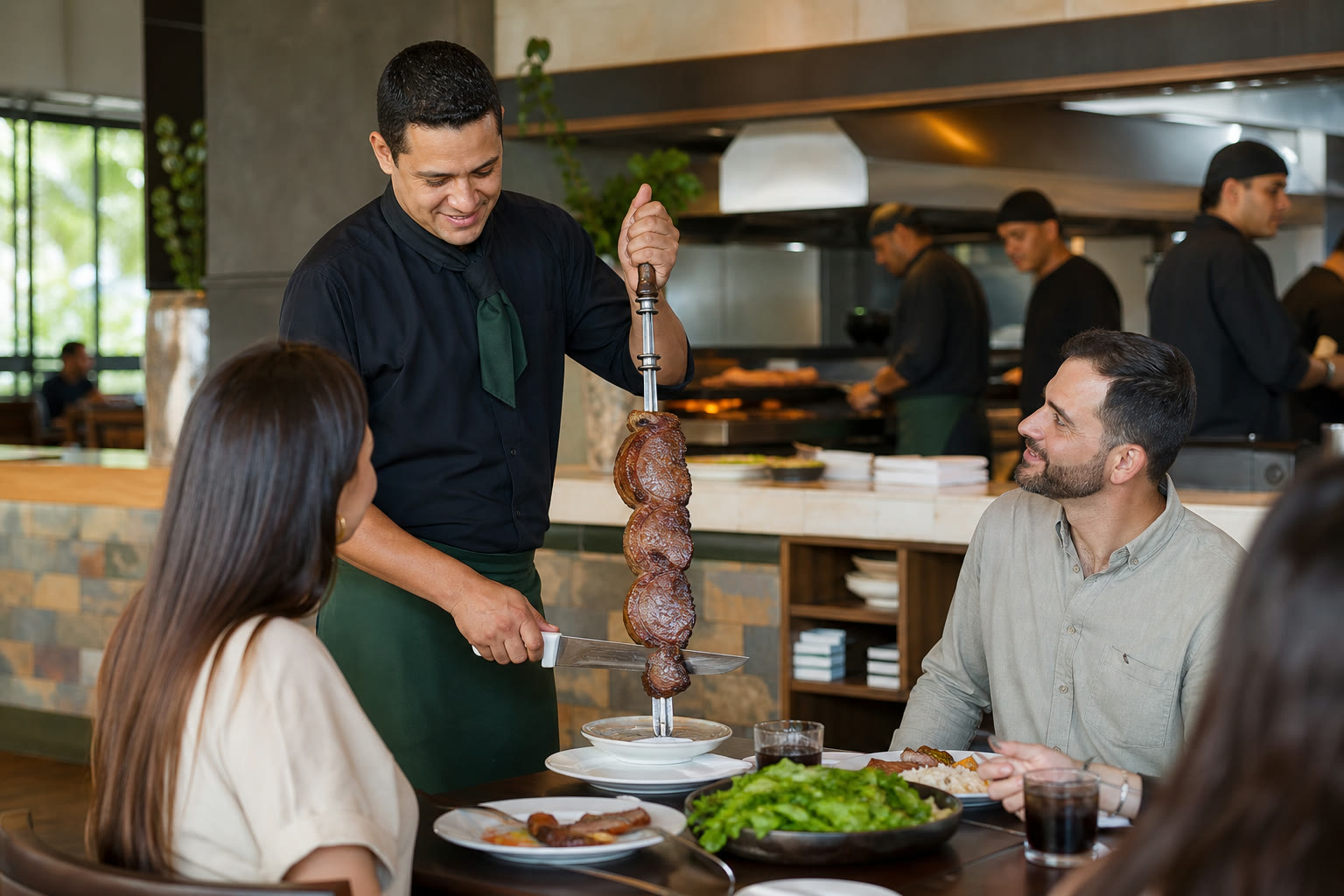 Operação de churrascaria