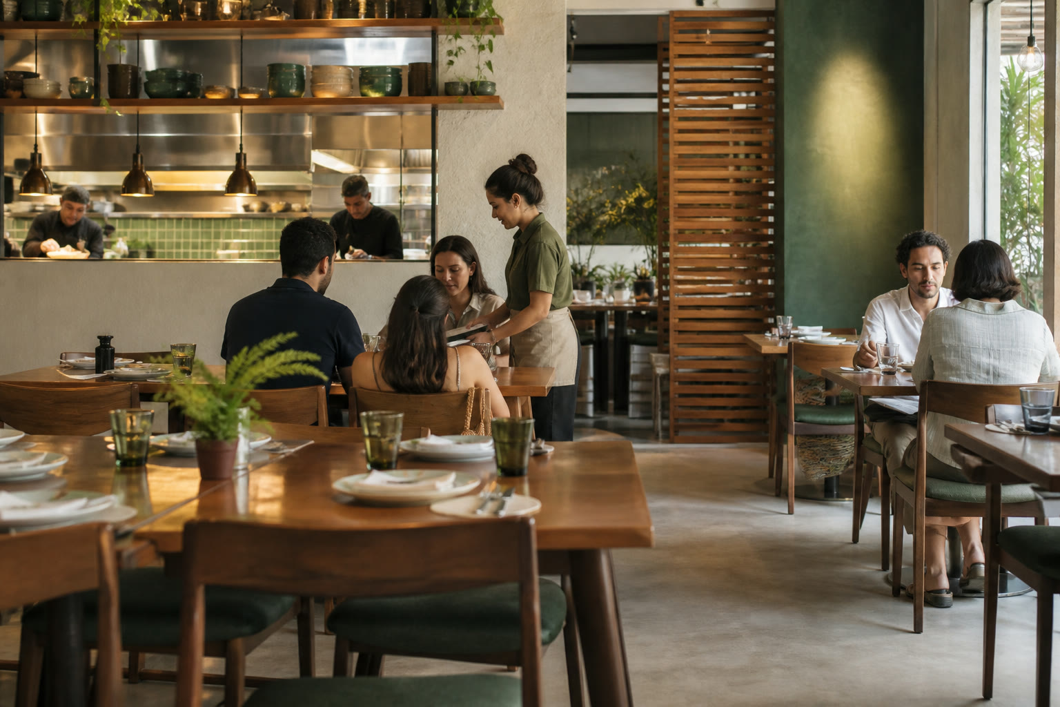Operação de restaurante